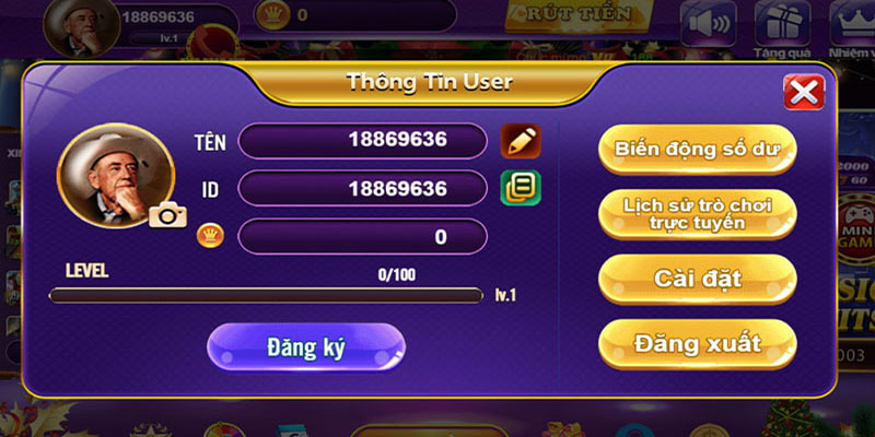 Đăng ký thông tin chính chủ tại trang game 68gb